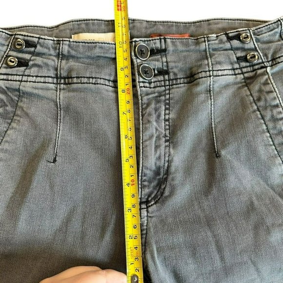 Anthropologie Pilcro Gray High Rise Button Detail Skinny Pants Womens 27 - Picture 5 of 6